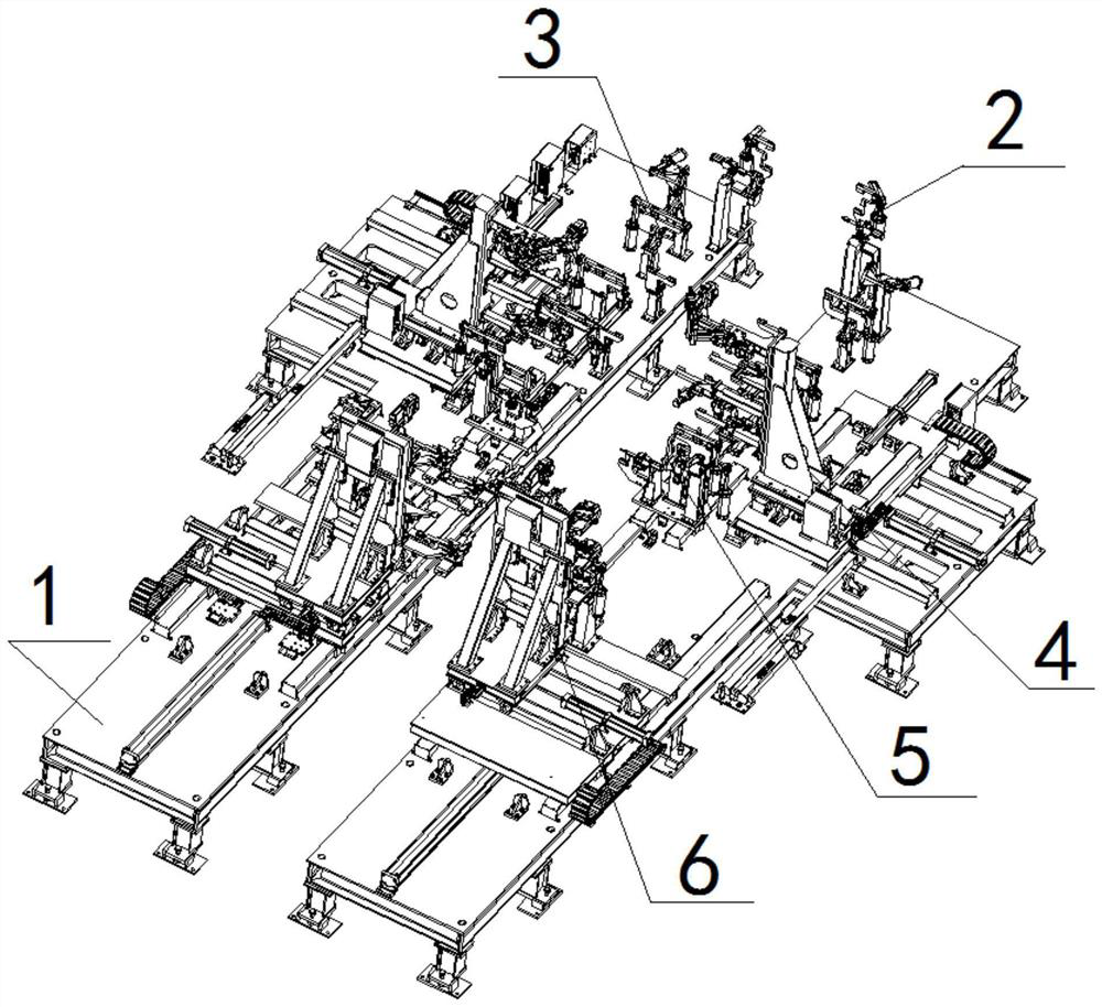 Bearing type and non-bearing type body-in-white lower vehicle body mixed flow tool and method