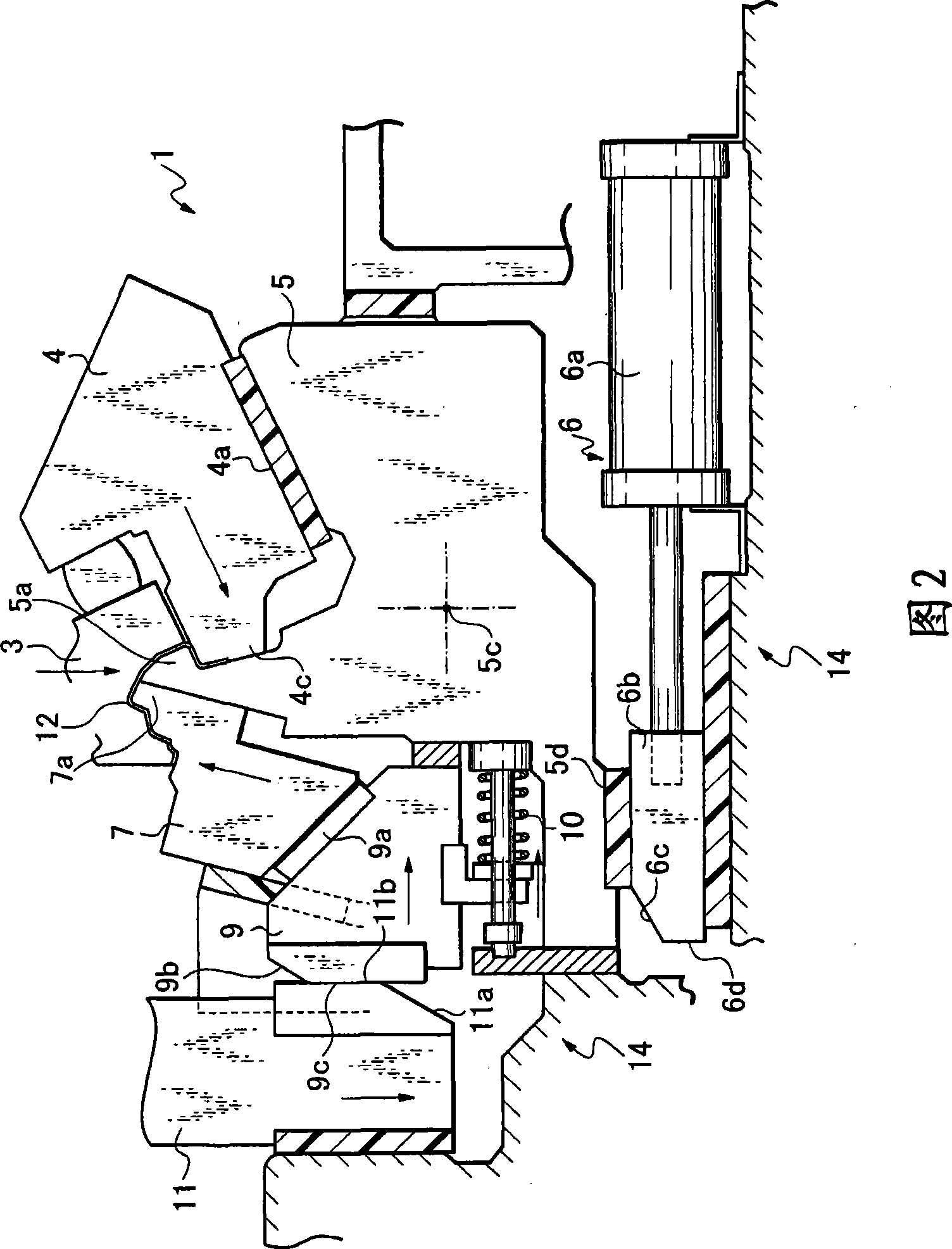 Negative-angle press-working die