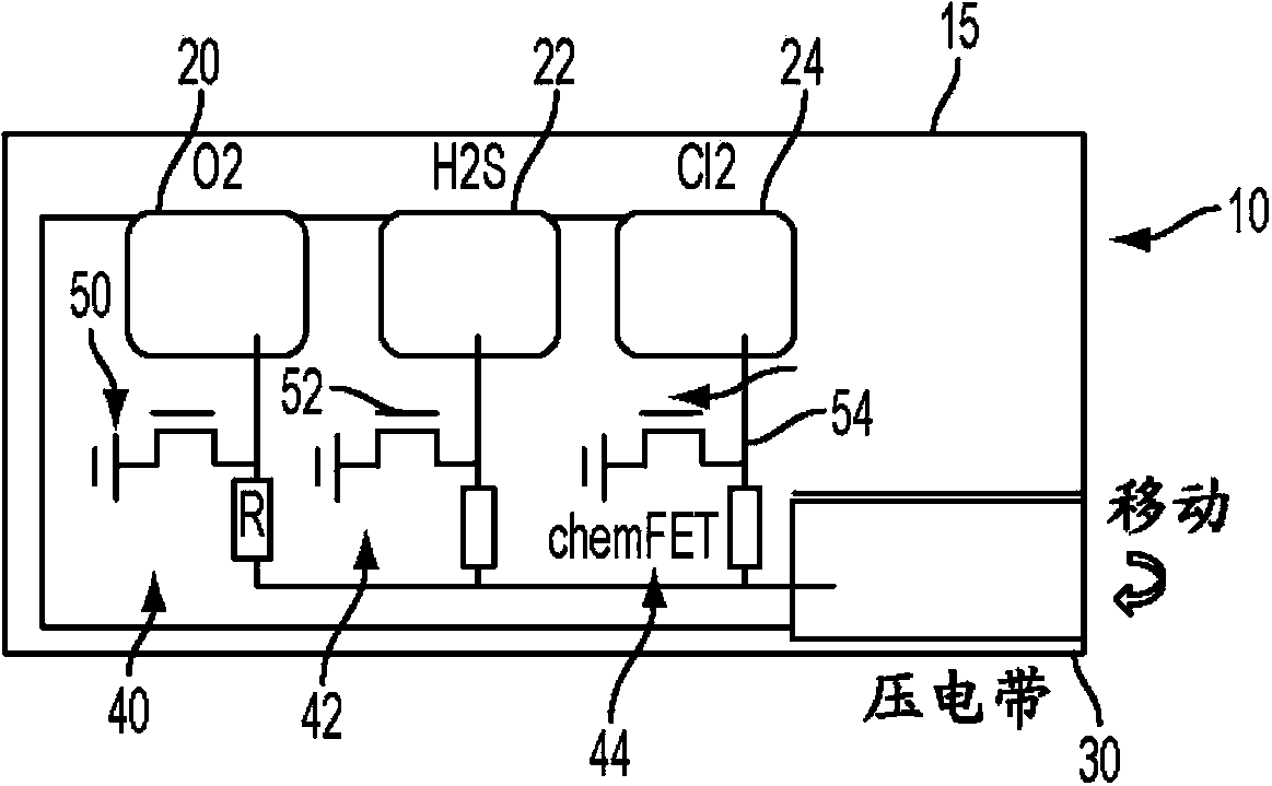 Piezo-powered sensor card and method therefor