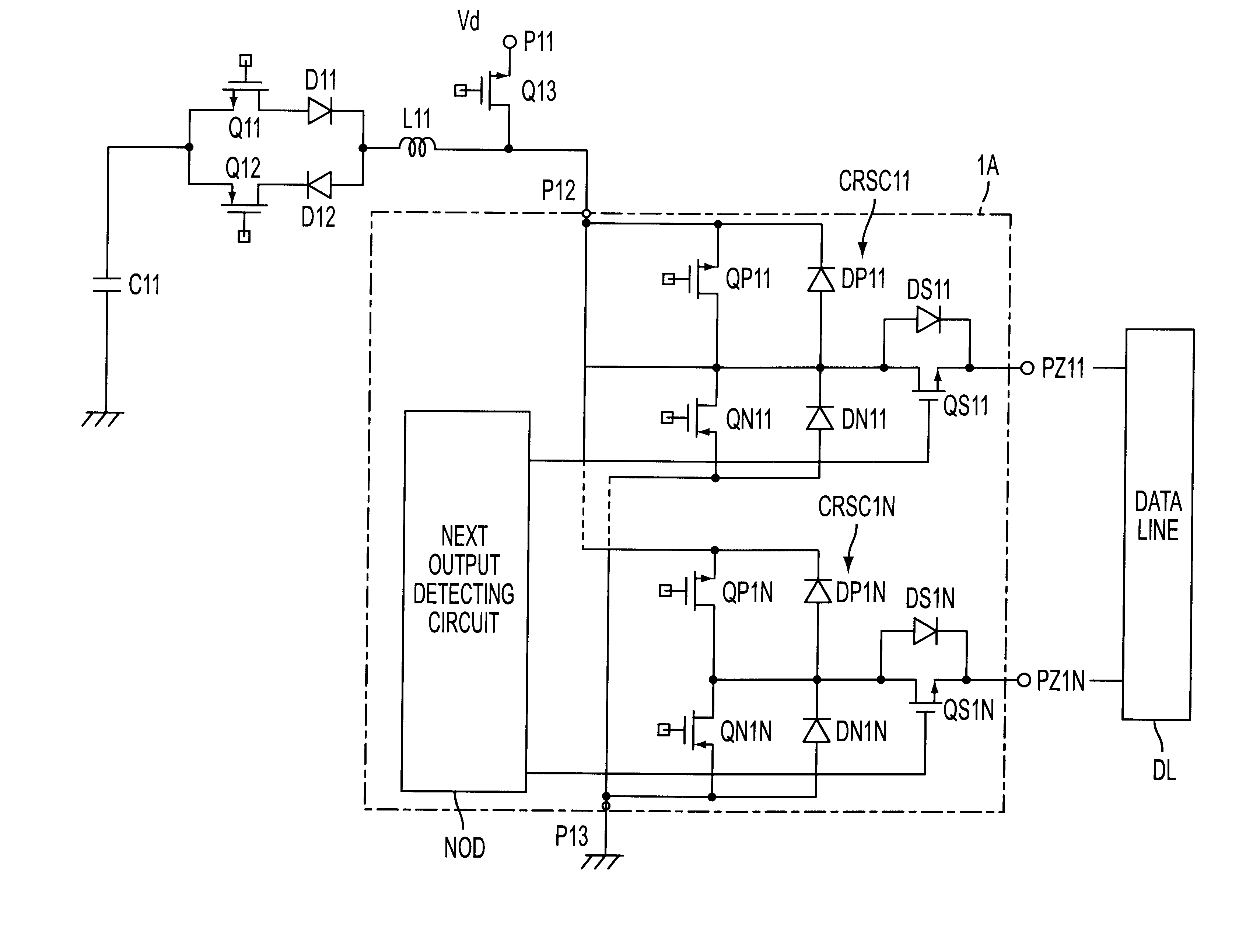 Data line drive device