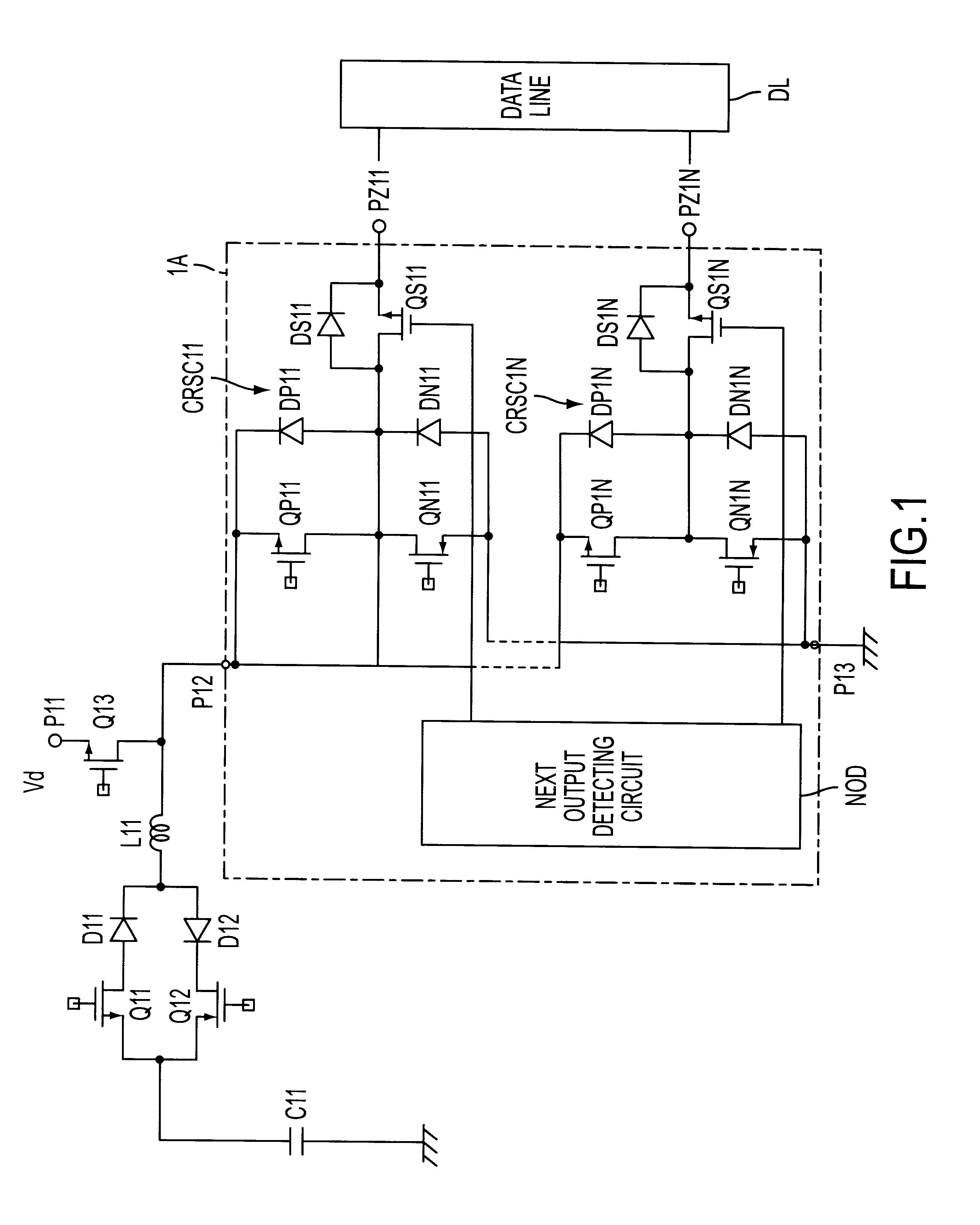 Data line drive device