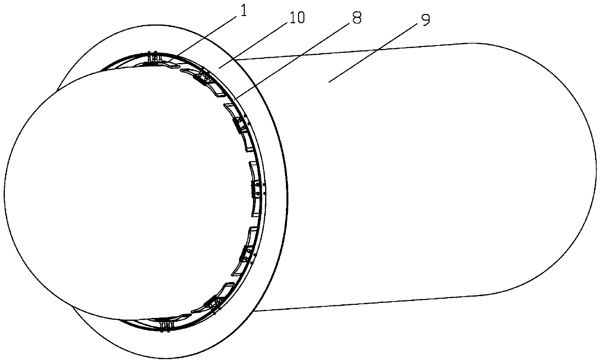 Limiting and contraction distortion compensating plate spring pre-tightening structure for pressure-resistant body of deep sea submersible vehicle