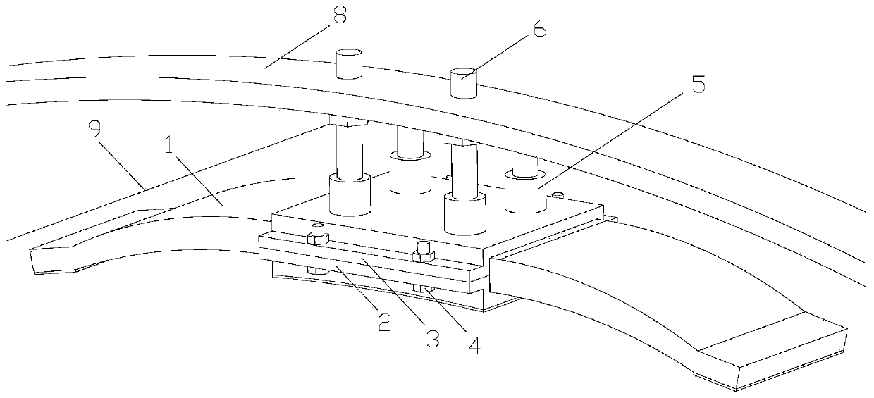 Limiting and contraction distortion compensating plate spring pre-tightening structure for pressure-resistant body of deep sea submersible vehicle