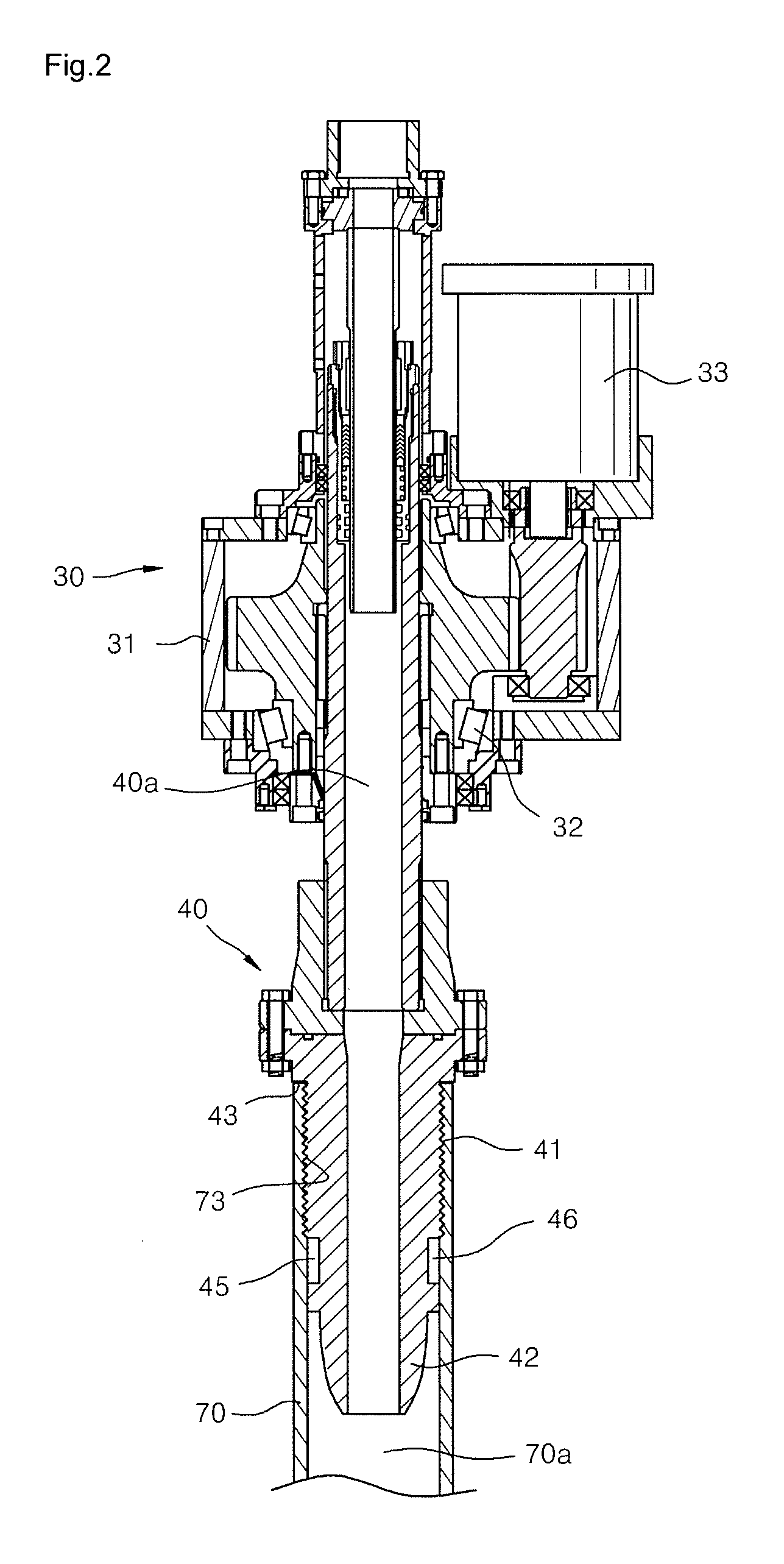 Drilling apparatus having head