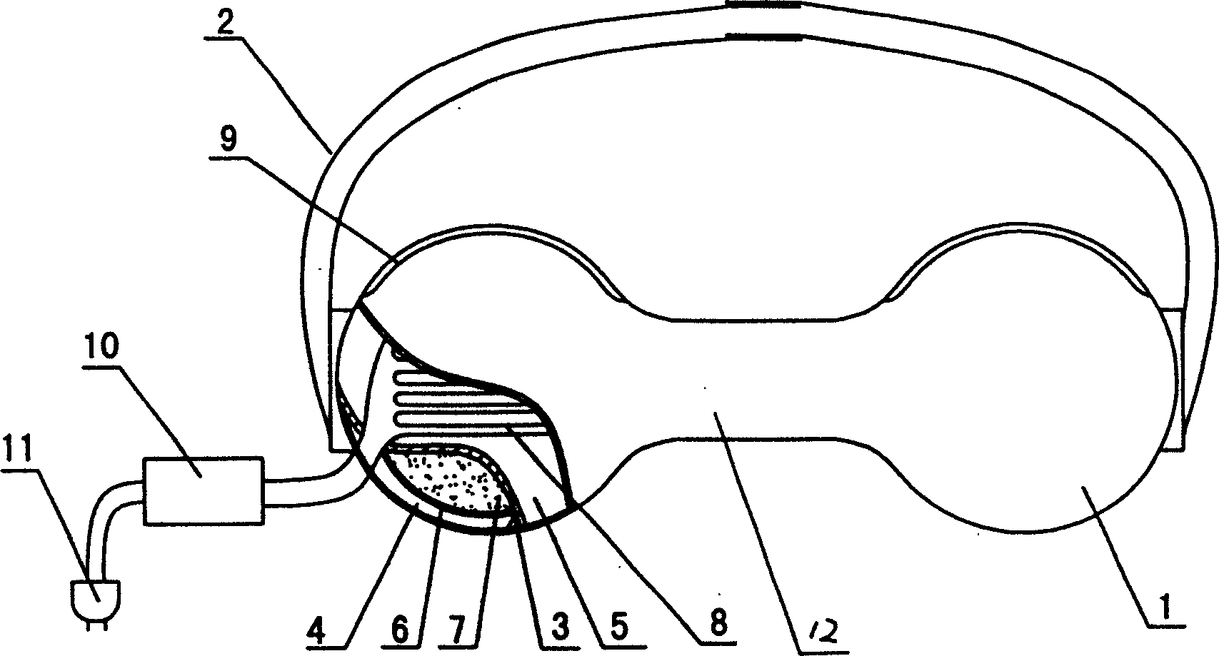 Chinese medicine heat therapy eyeshade and its medicine