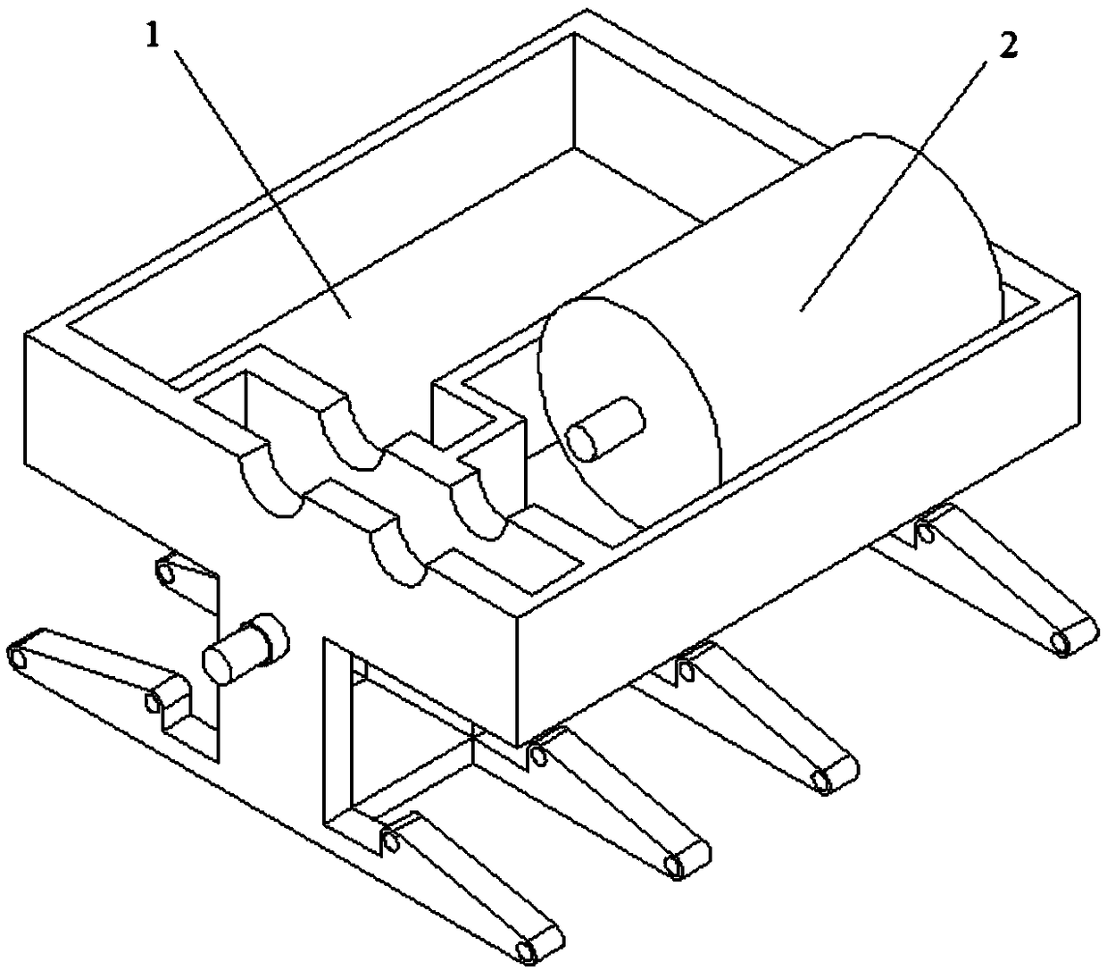 A novel bionic multilegged transport robot and use method thereof