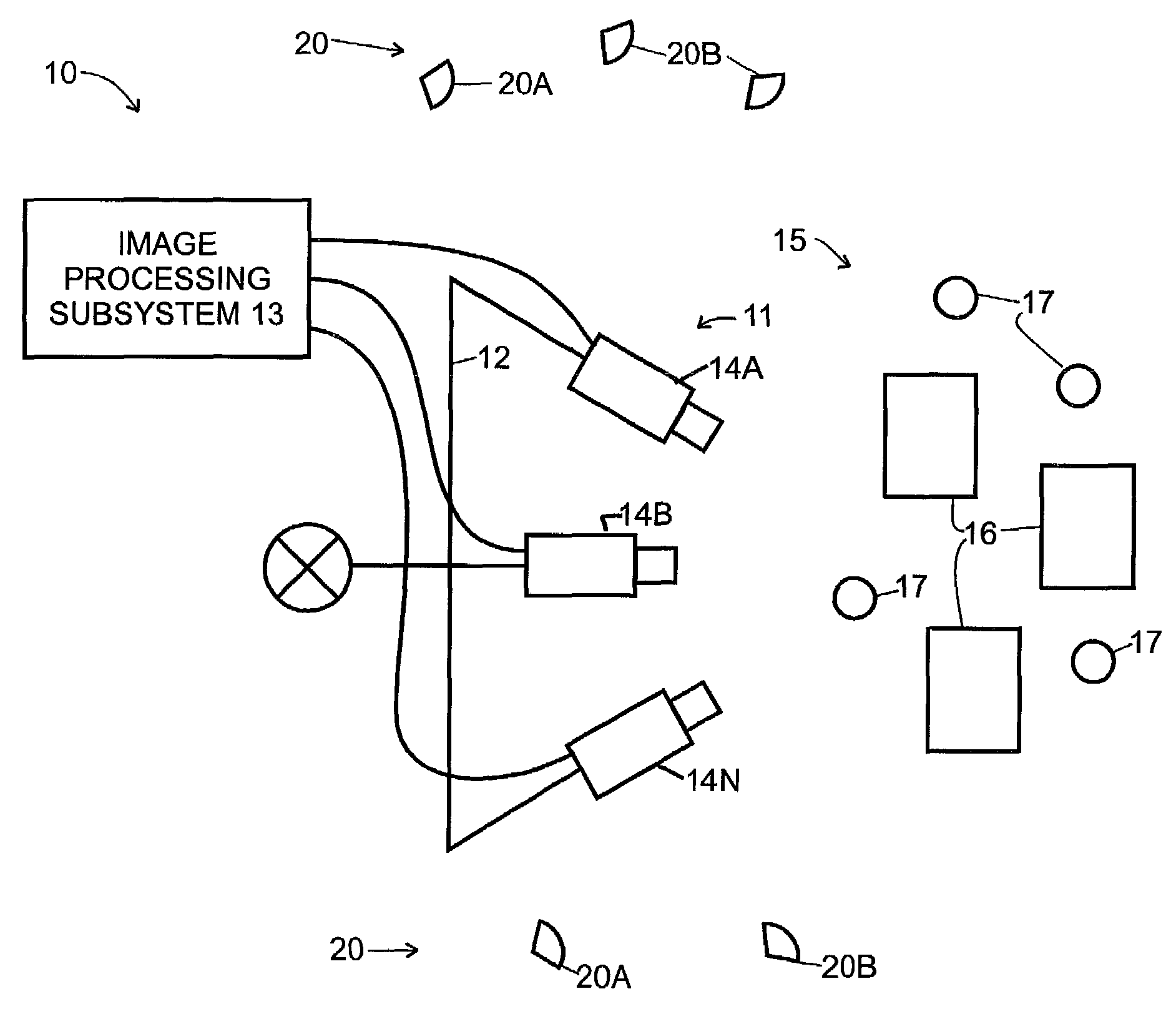 Method and apparatus for accurate alignment of images in digital imaging systems by matching points in the images corresponding to scene elements