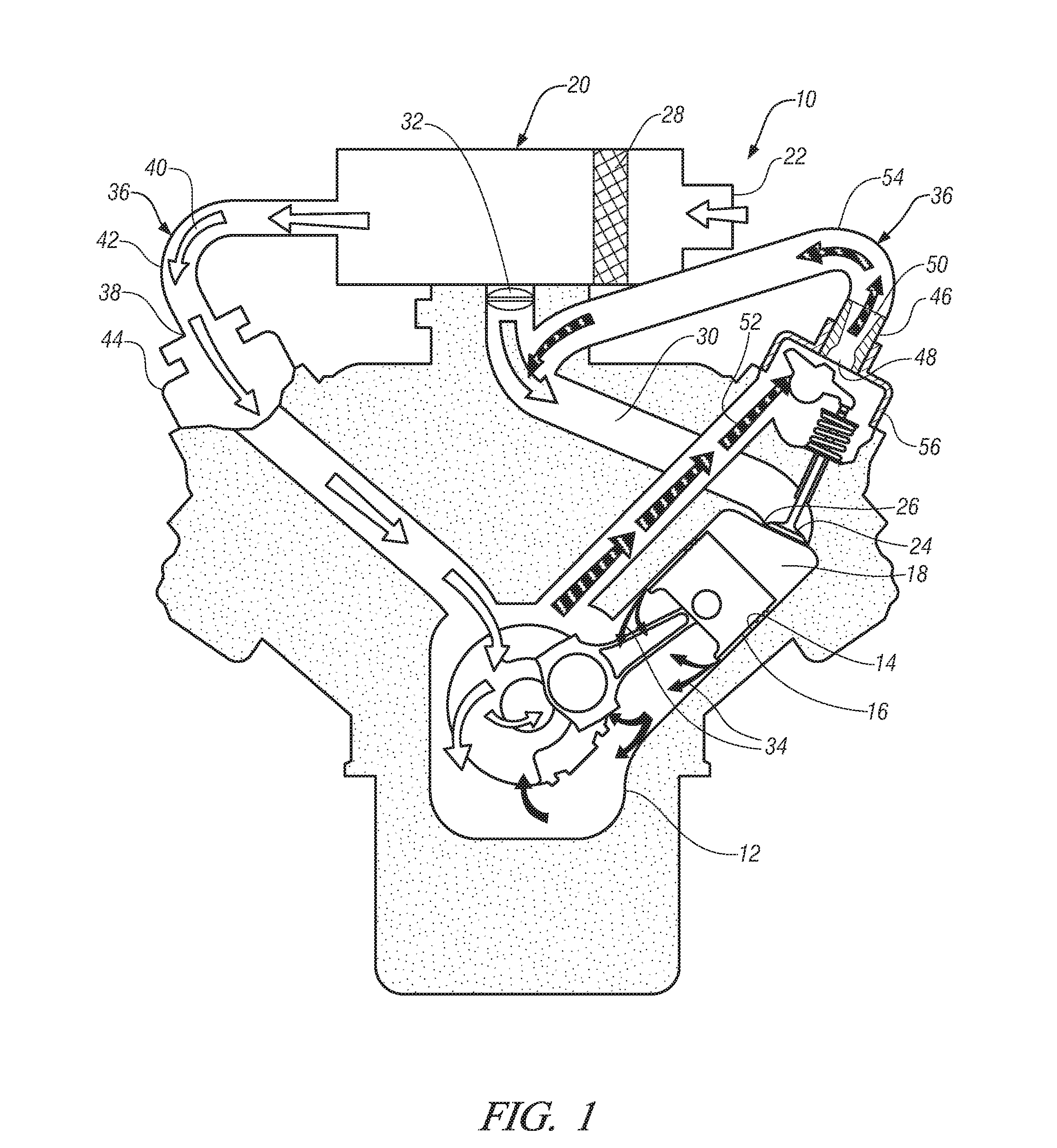 Engine pcv system with venturi nozzle for flow regulation