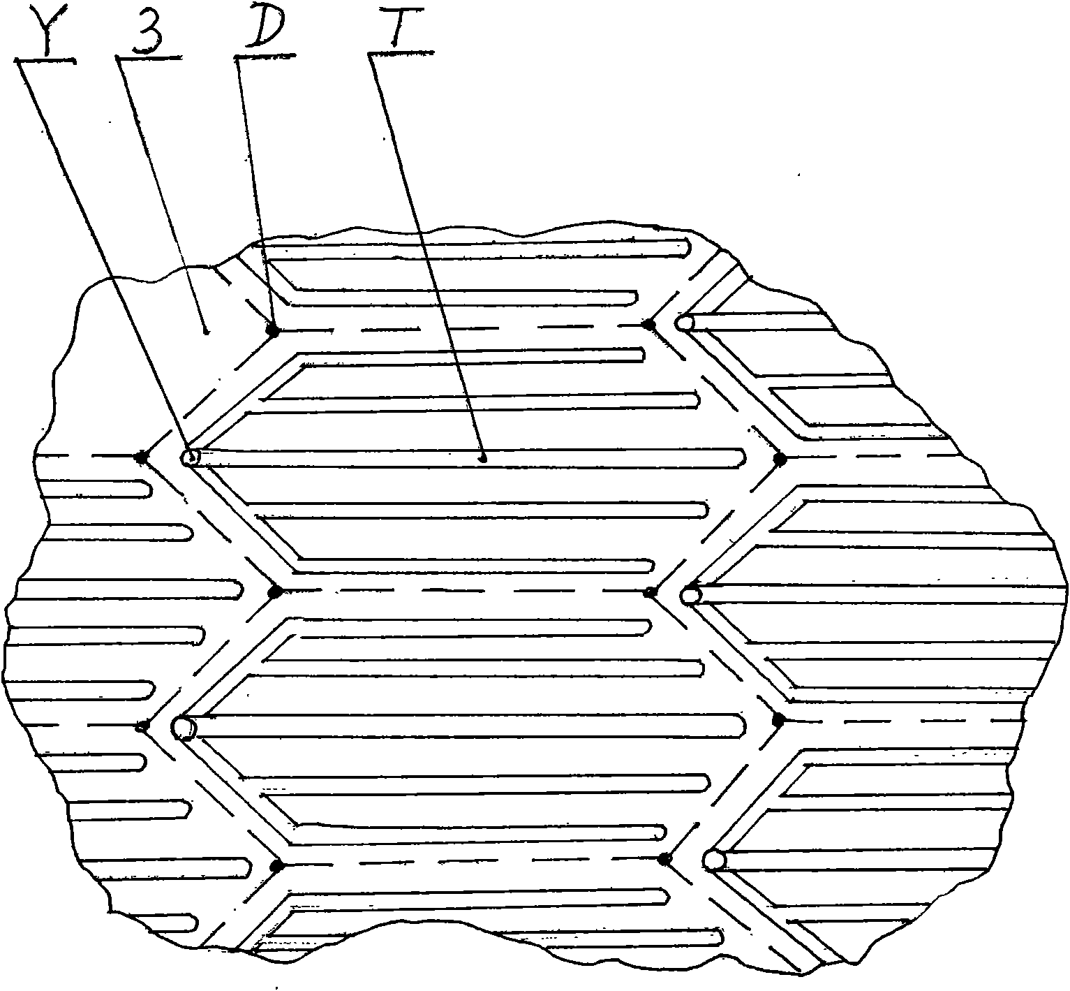 Clustered shunt type thermal protection for turbine rotor blade of aeroengine