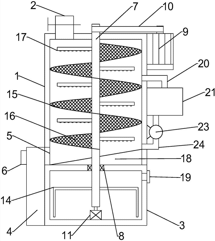 Split type sewage treatment device