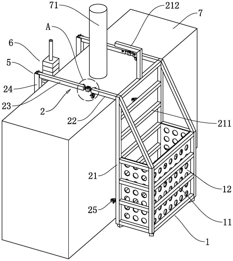 Movable hanging basket device for tied-arch bridge concrete tie bar