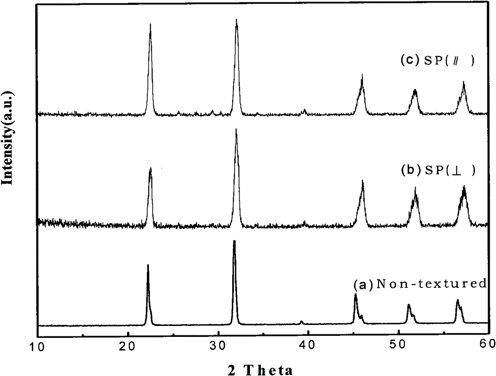 Preparation method of textured potassium sodium niobate based lead-free piezoelectric ceramics