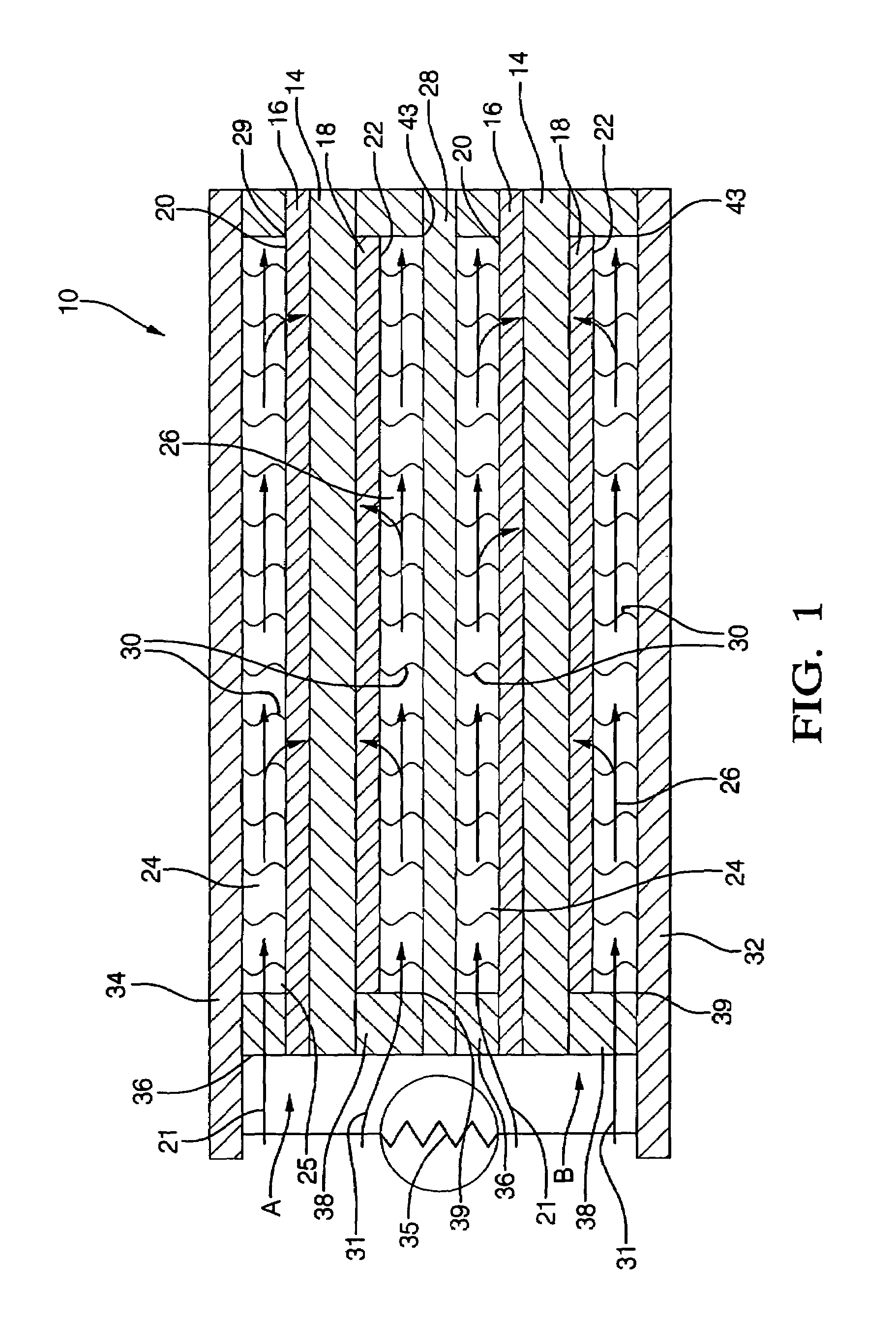 Fuel cell having optimized pattern of electric resistance