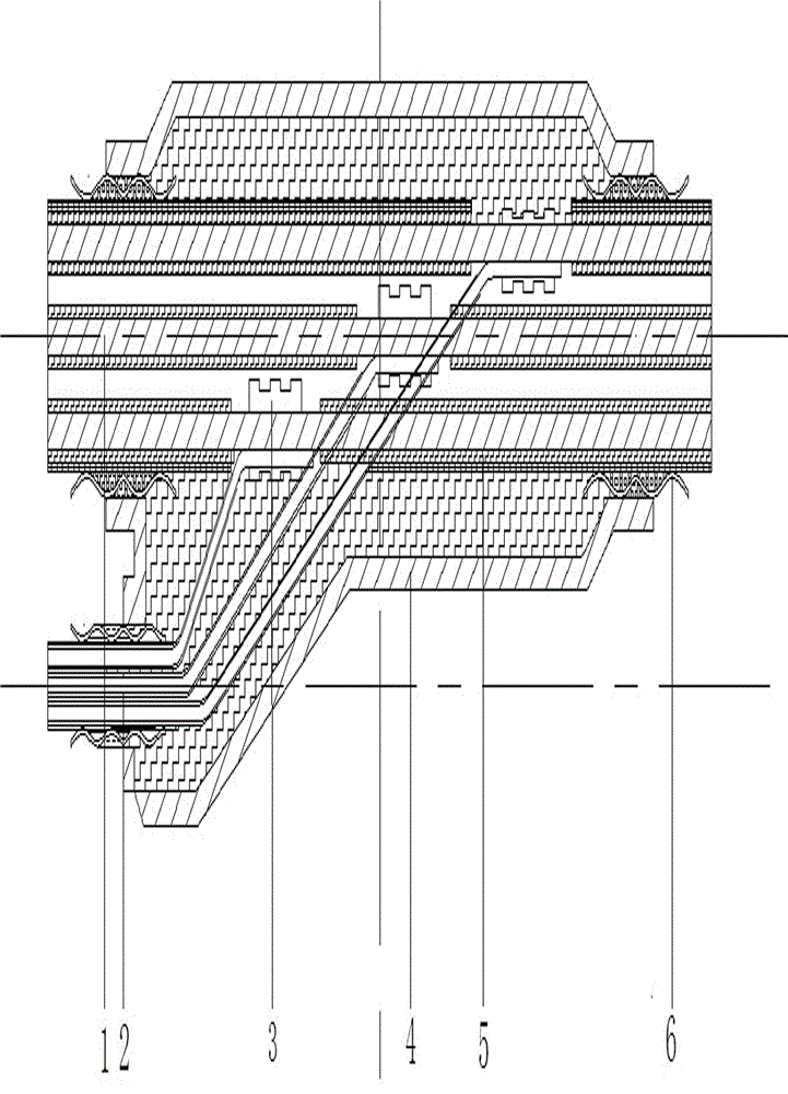 A pre-branched flexible mineral composite insulated fireproof cable and its manufacturing method