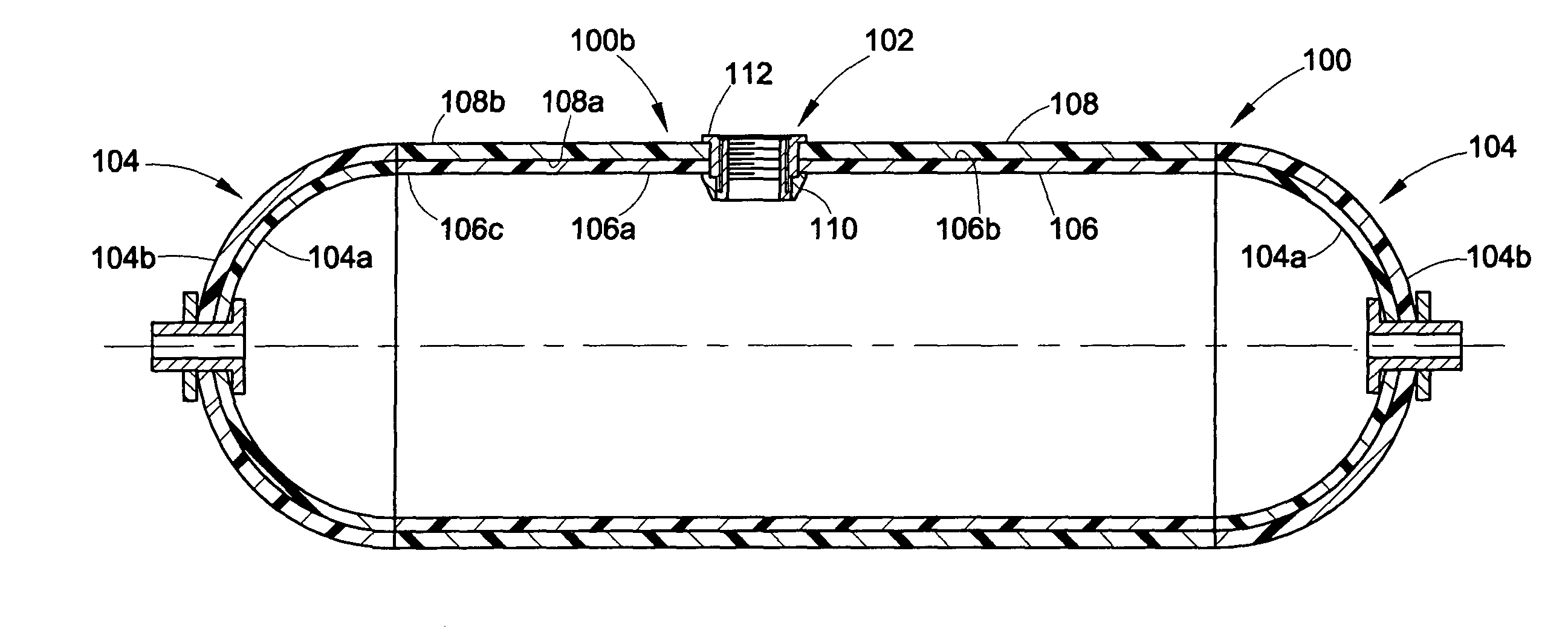 Method of forming filament-reinforced composite thermoplastic pressure vessel fitting assembly