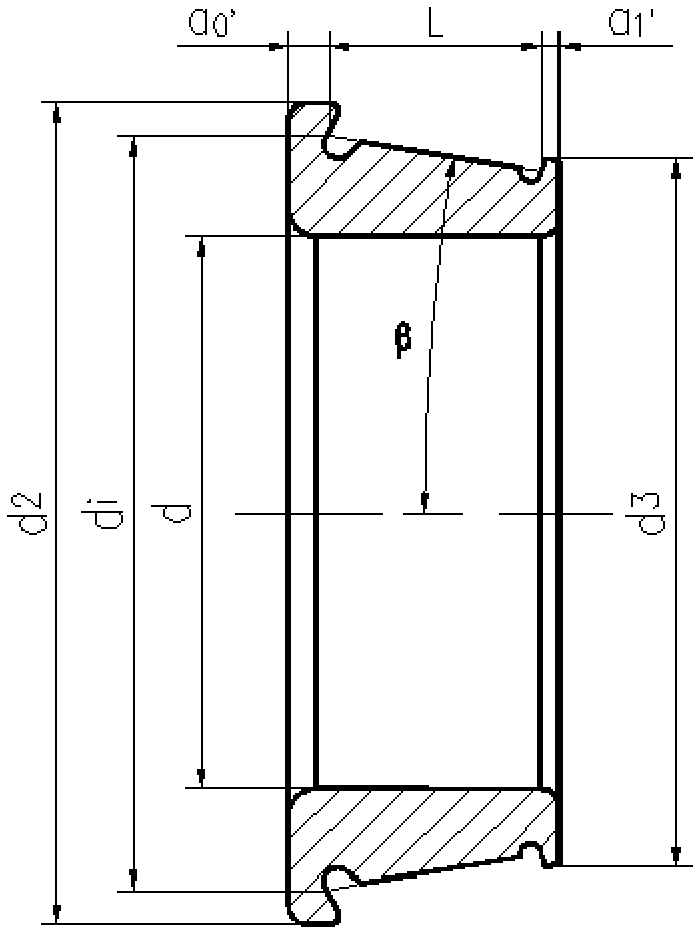 Optimal design method of double-row tapered roller bearing with contact angle alpha of 28 degrees 48 minutes 39 seconds