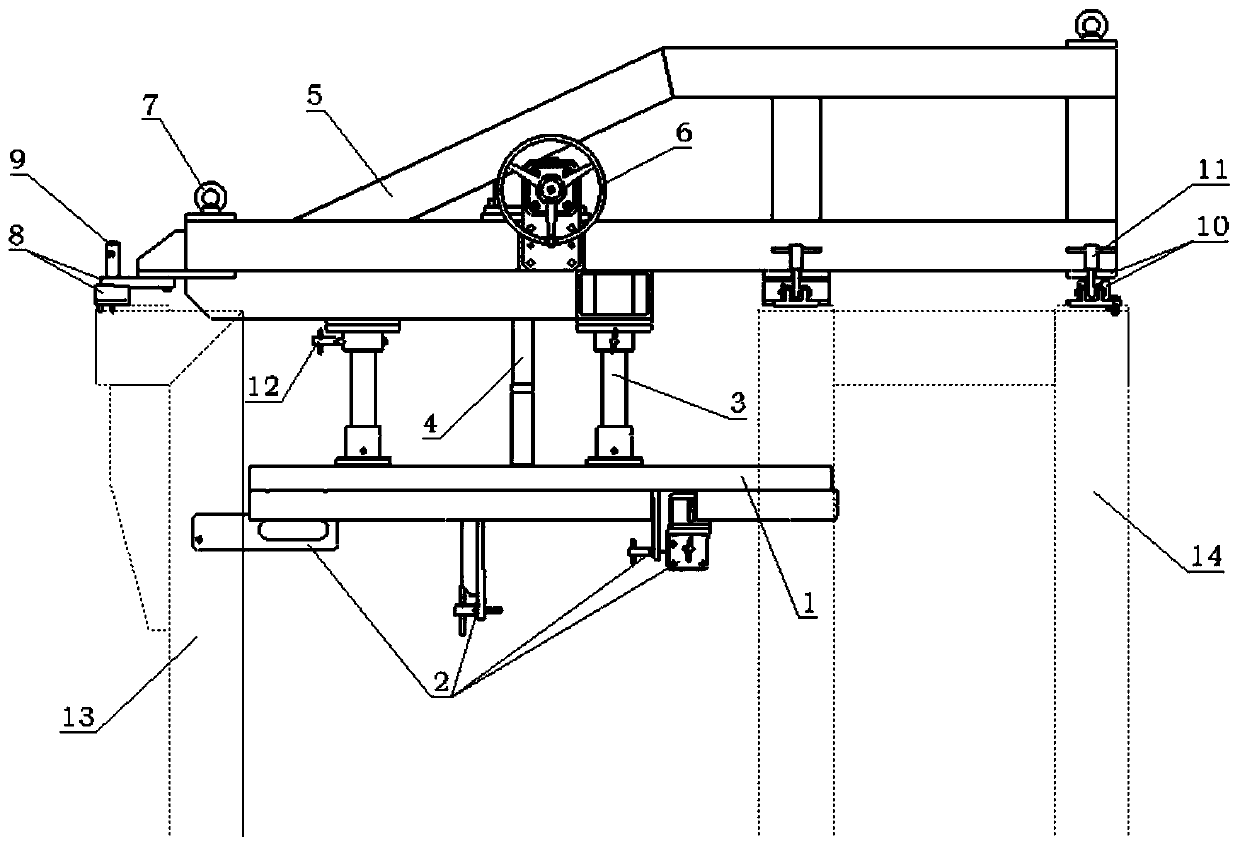 Moveable telescopic positioning device for tool upper product assembling