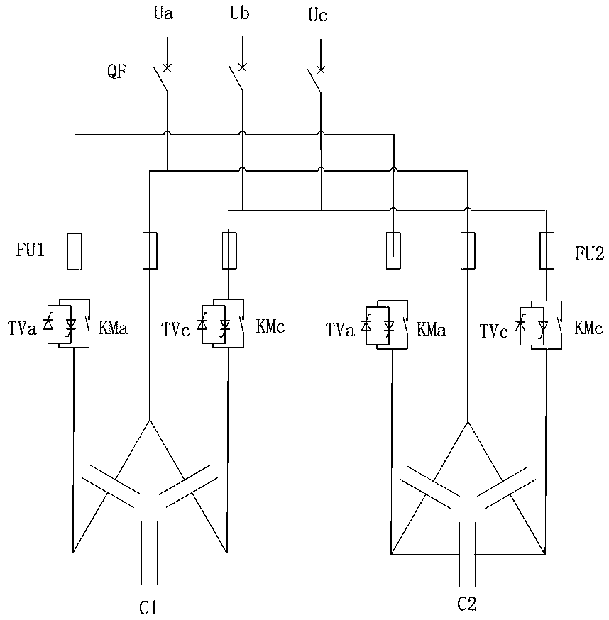 Communication control-based low-voltage reactive compensation device