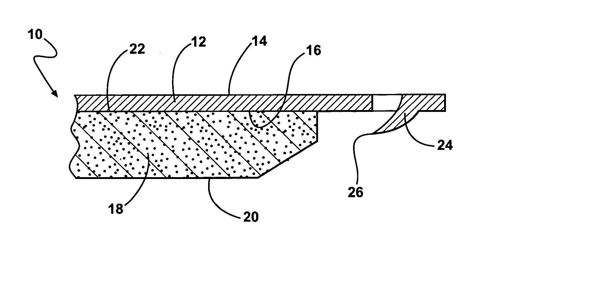 Brake element having integrated wear sensor