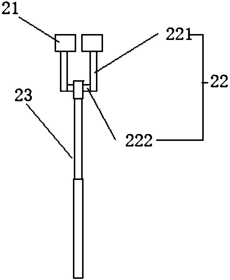 T-shaped elevator guide rail linearity detection system