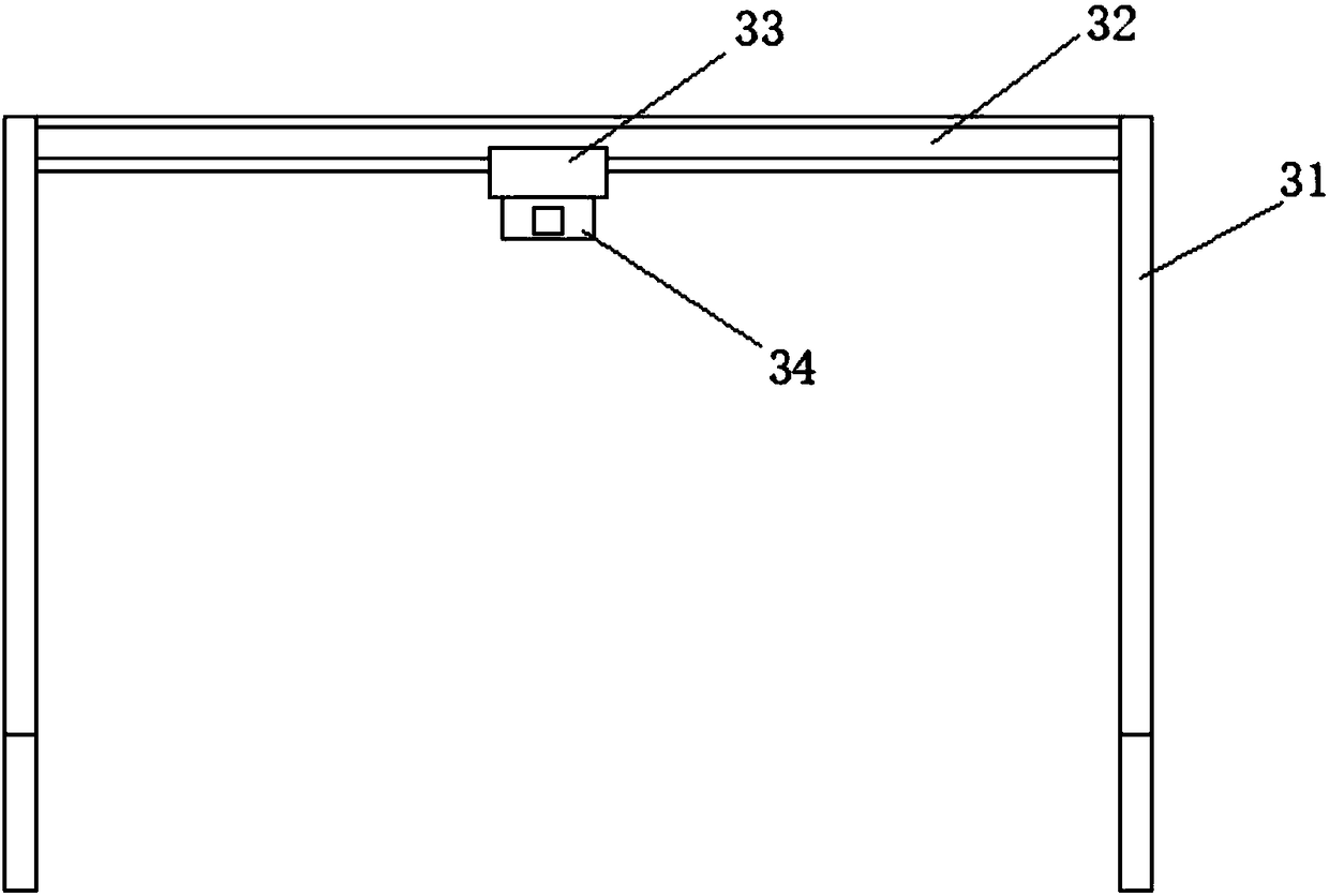 T-shaped elevator guide rail linearity detection system