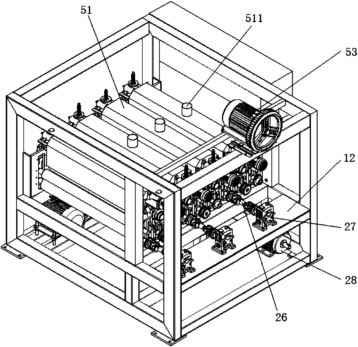 A sheet metal wire drawing machine