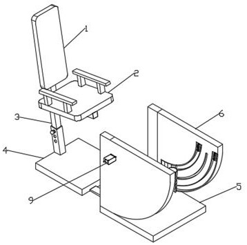 Portable stretching device suitable for rehabilitation of lower limb balance ability of old people