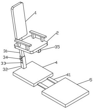 Portable stretching device suitable for rehabilitation of lower limb balance ability of old people