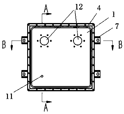 Compound material electrical insulating box and production method thereof