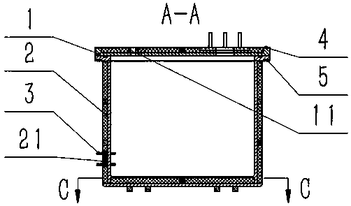 Compound material electrical insulating box and production method thereof