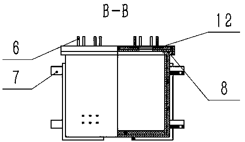 Compound material electrical insulating box and production method thereof