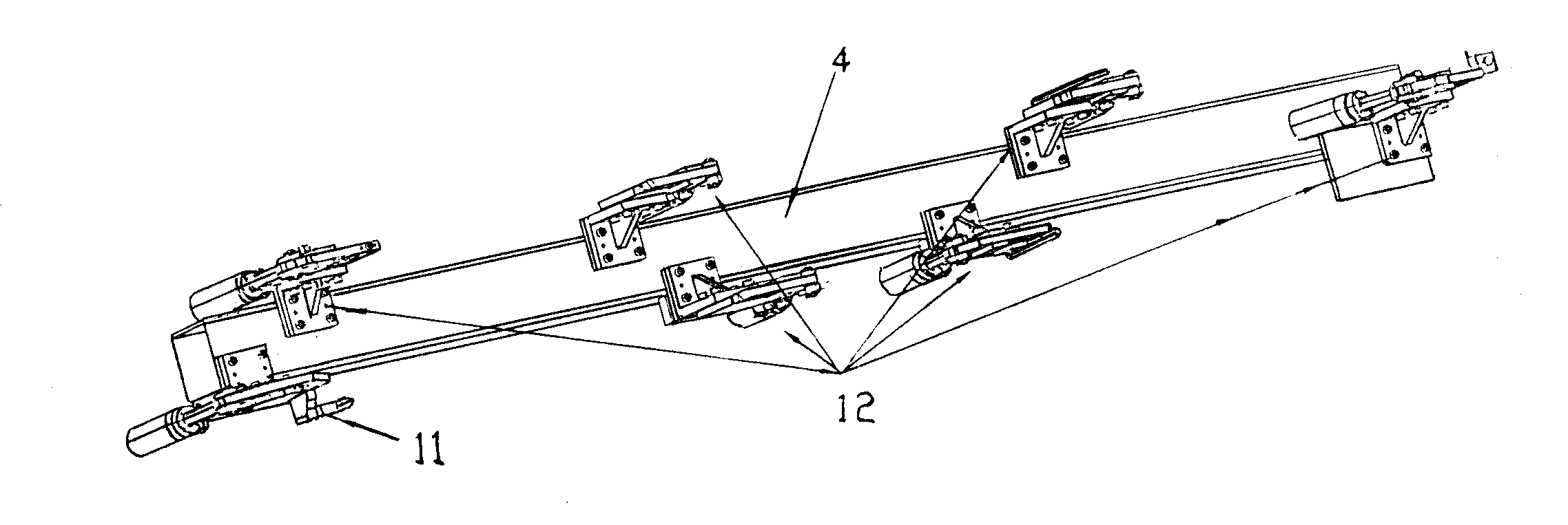 Turnover mechanism for installing vehicle periphery external covering