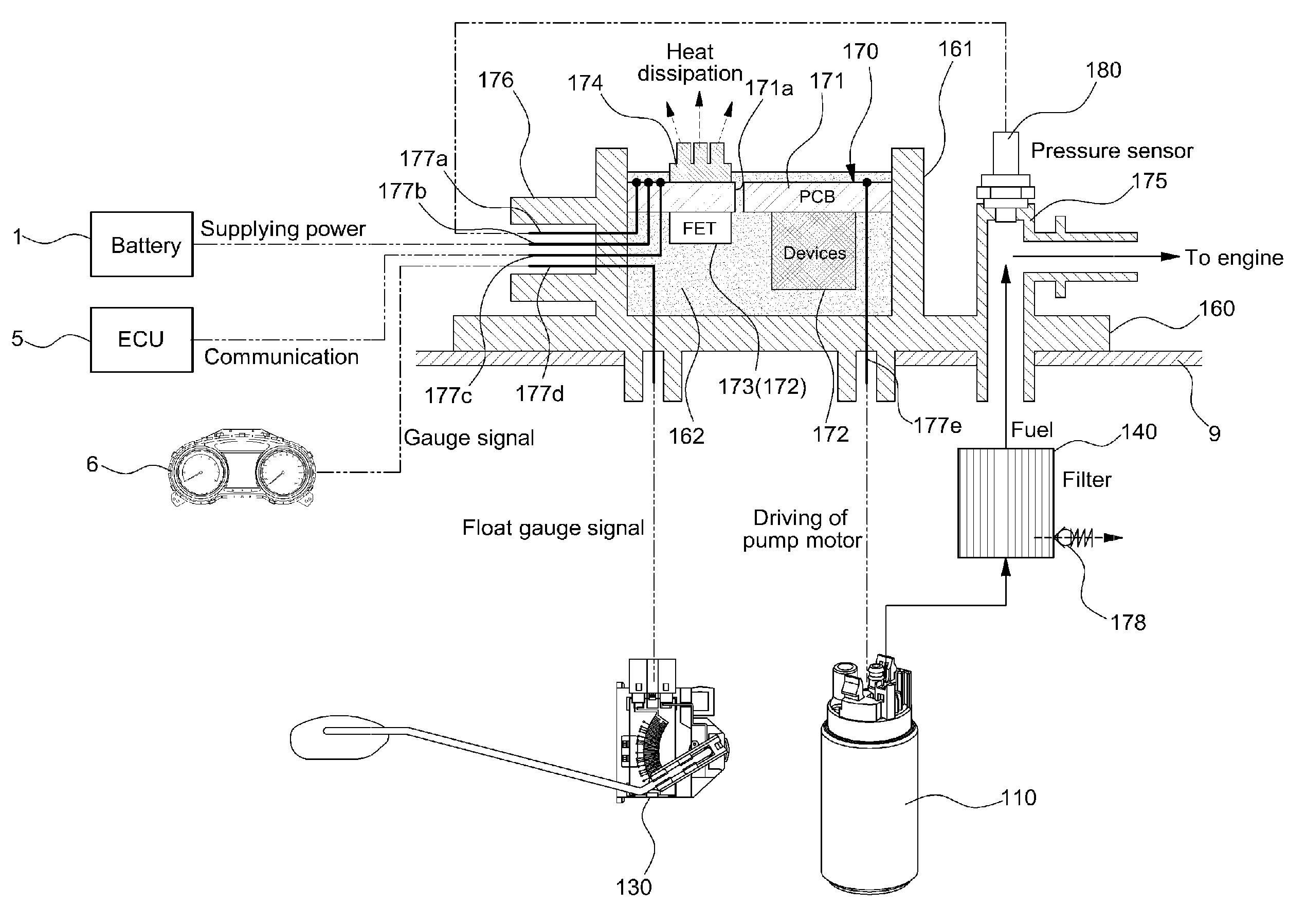 Controller integrated fuel pump module