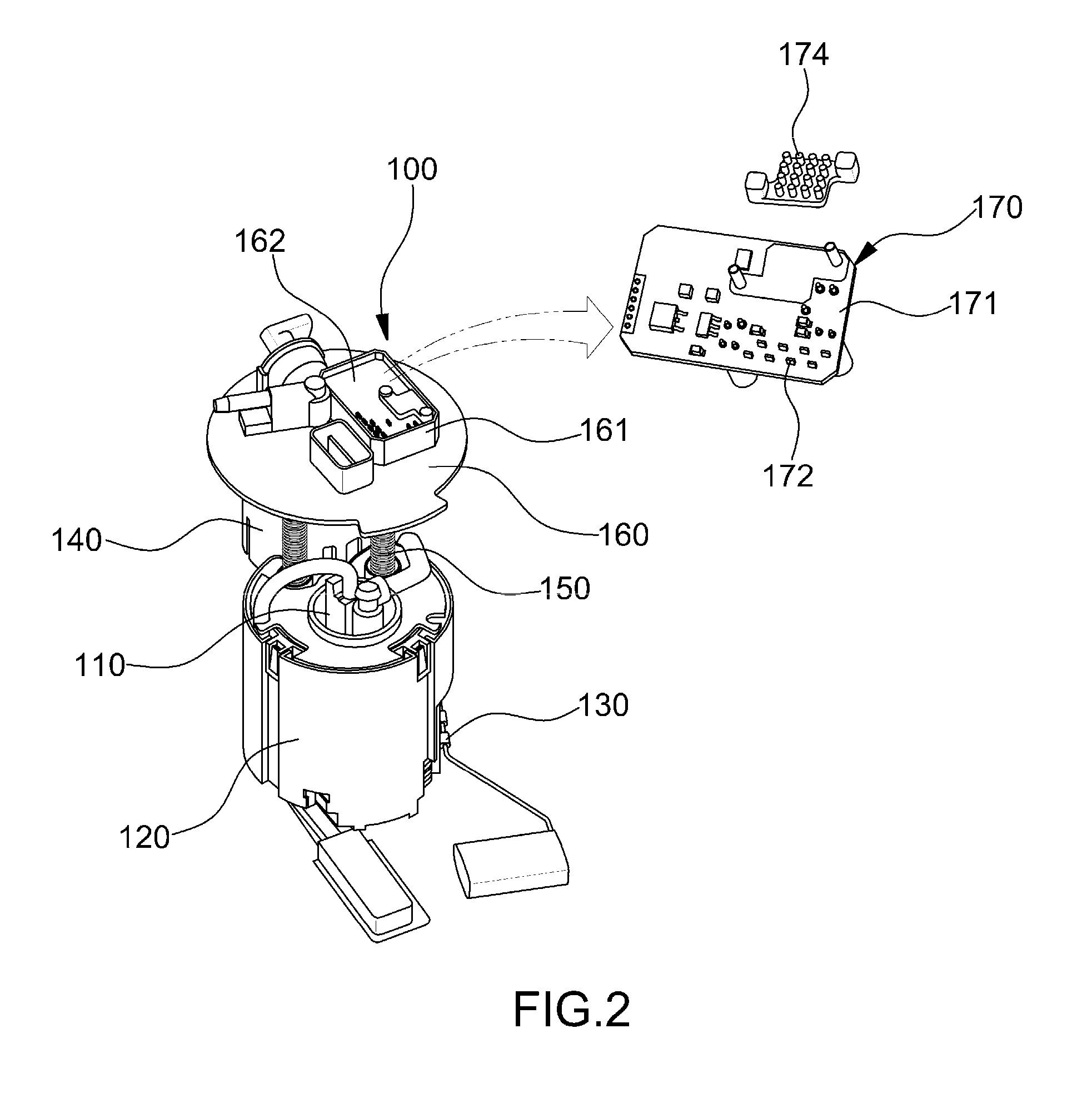 Controller integrated fuel pump module