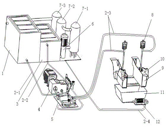 High-pressure three-dimensional water-jet oil tank cleaning device