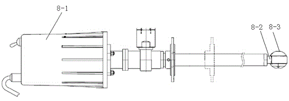 High-pressure three-dimensional water-jet oil tank cleaning device