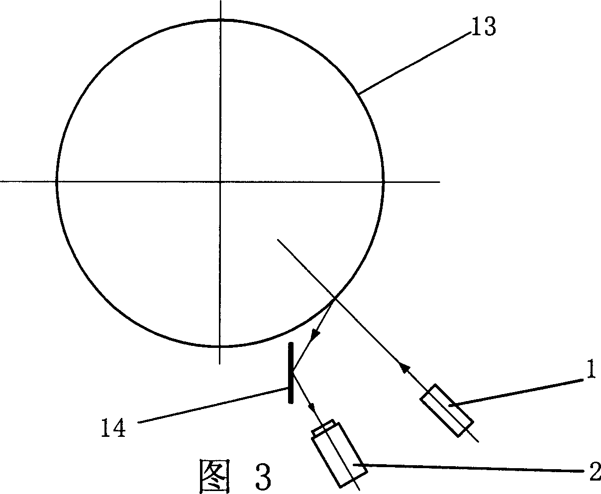 On-line dynamic detecting device of locomotive wheel lset exterior size