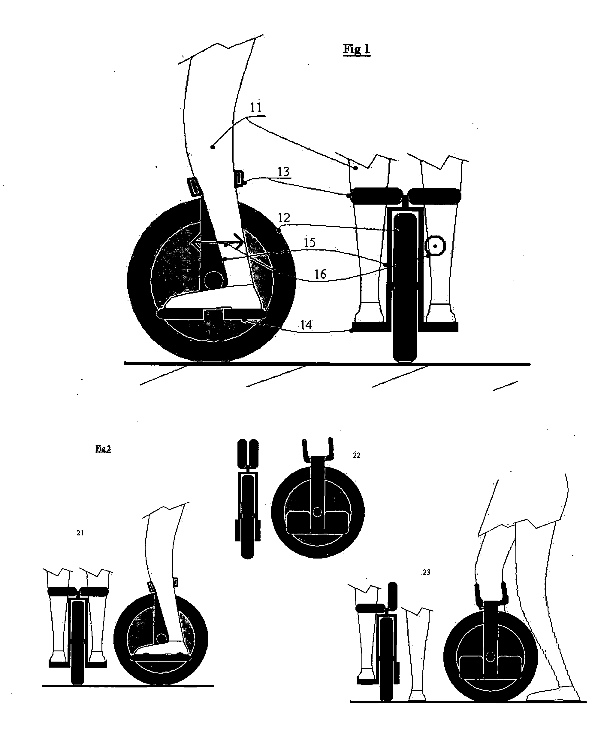 Motorized transport vehicle for a pedestrian