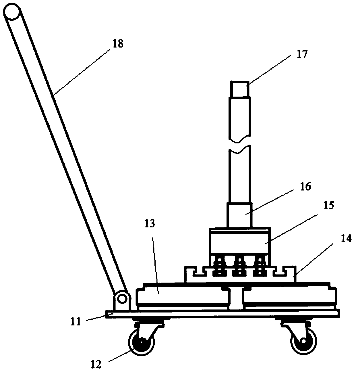 Wing simulation test bench driven by linear motor