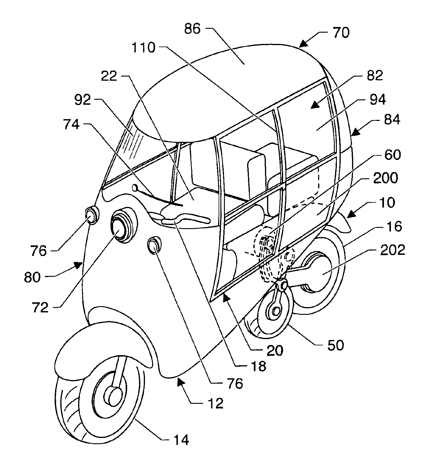 Vehicle of novel configuration and operation