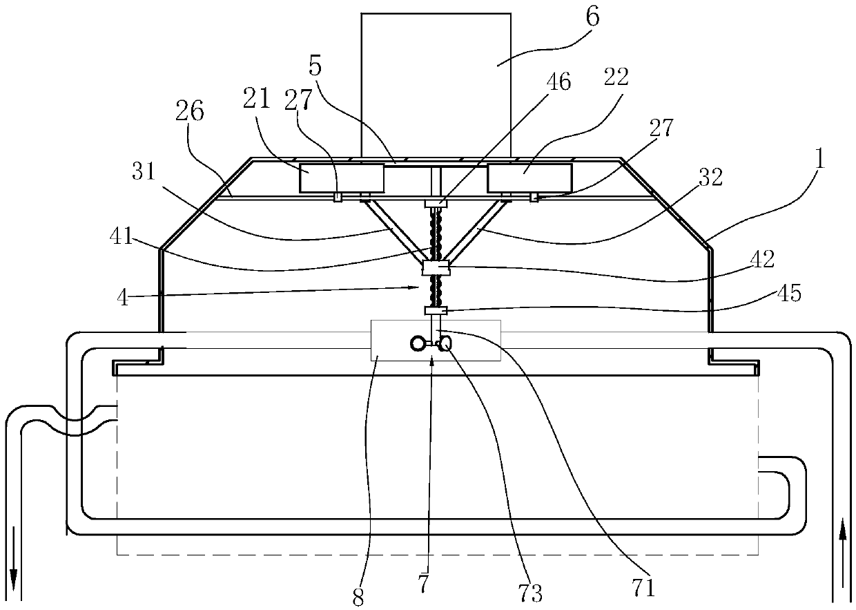 Anti-down-draft exhaust fume collecting hood for water heater