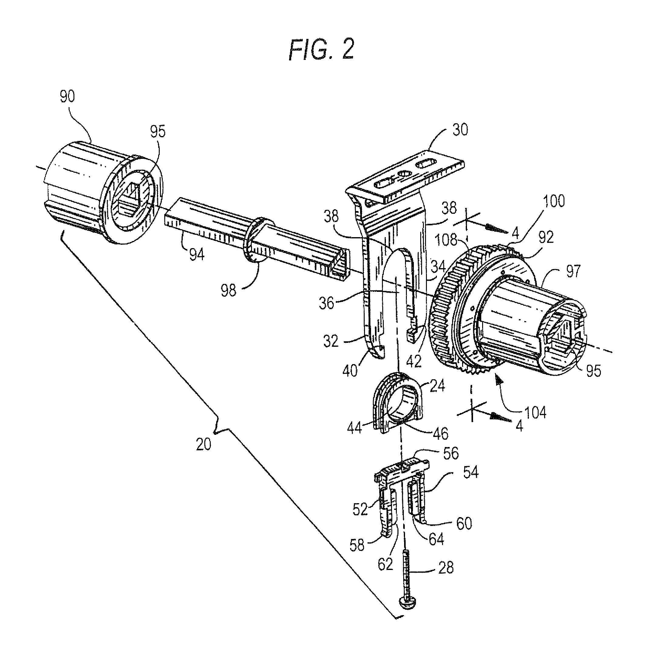 Multi-section window dressing with coupling clutch