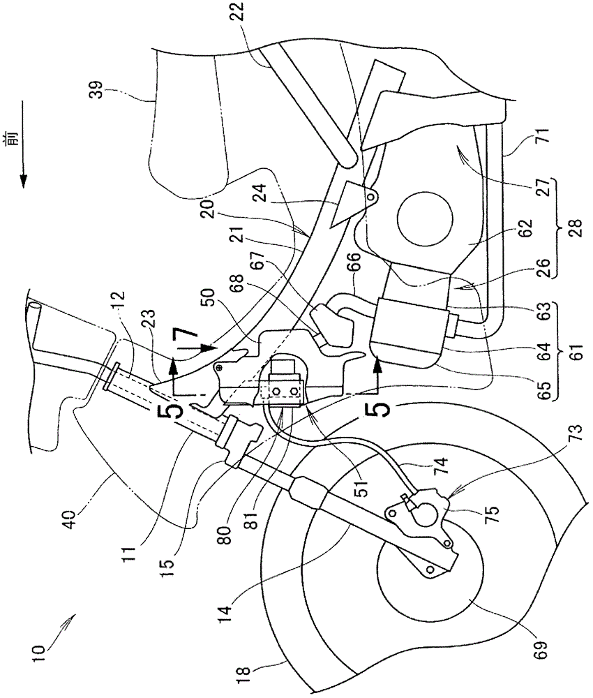 Engine driven two-wheeled vehicle