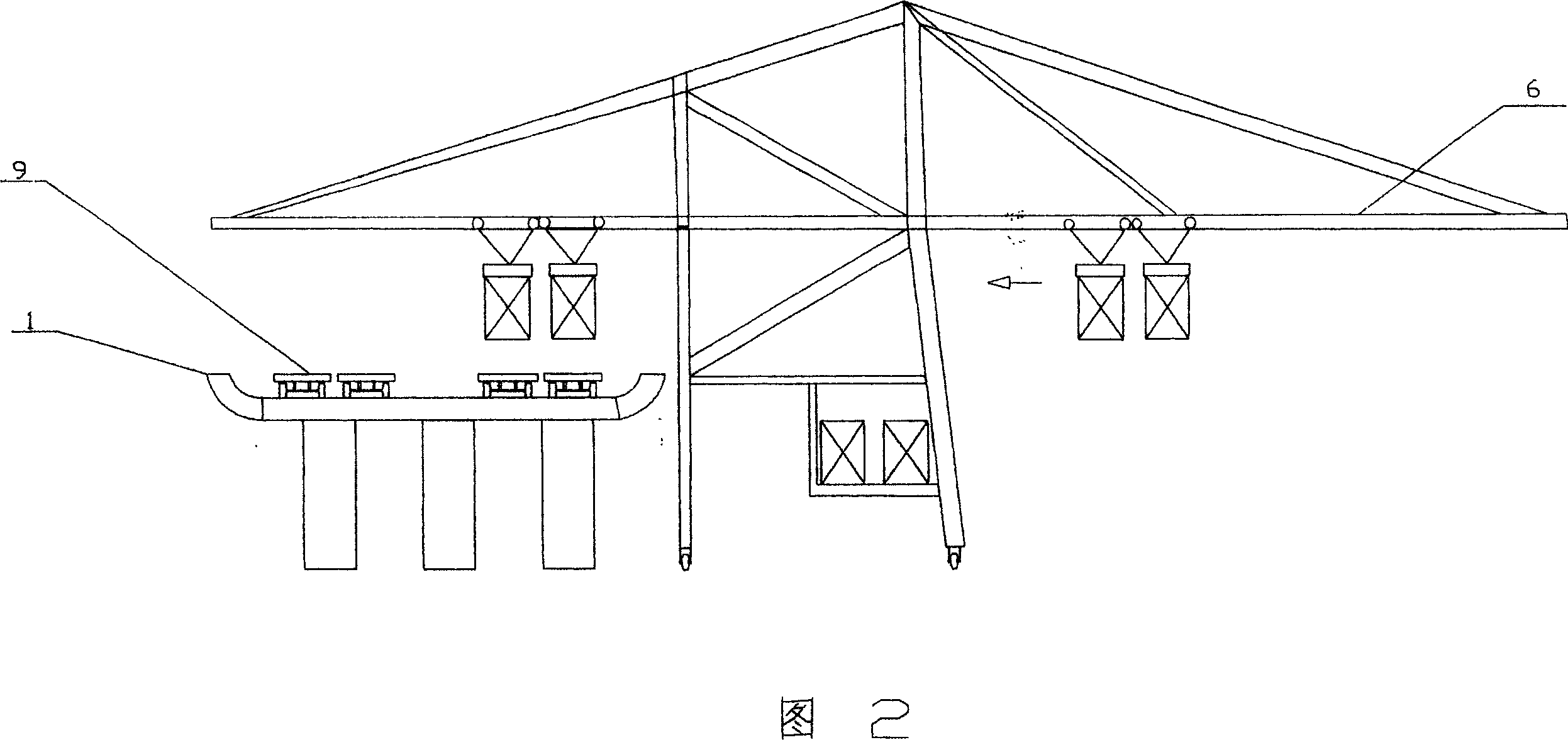 Container loading-unloading automatic flow-line