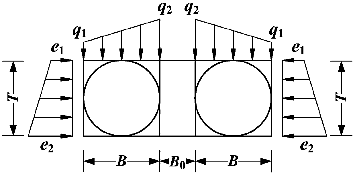 Method for judging depth and shallow burying of tunnel with small clear distance based on continuous surrounding rock pressure