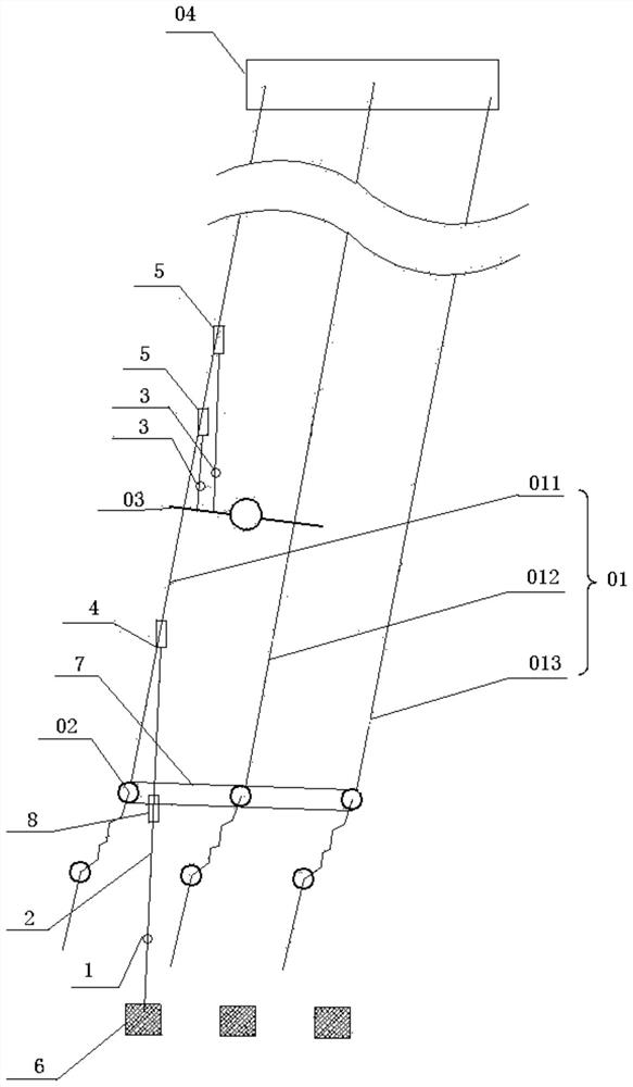 Construction method for transferring large-span overhead line