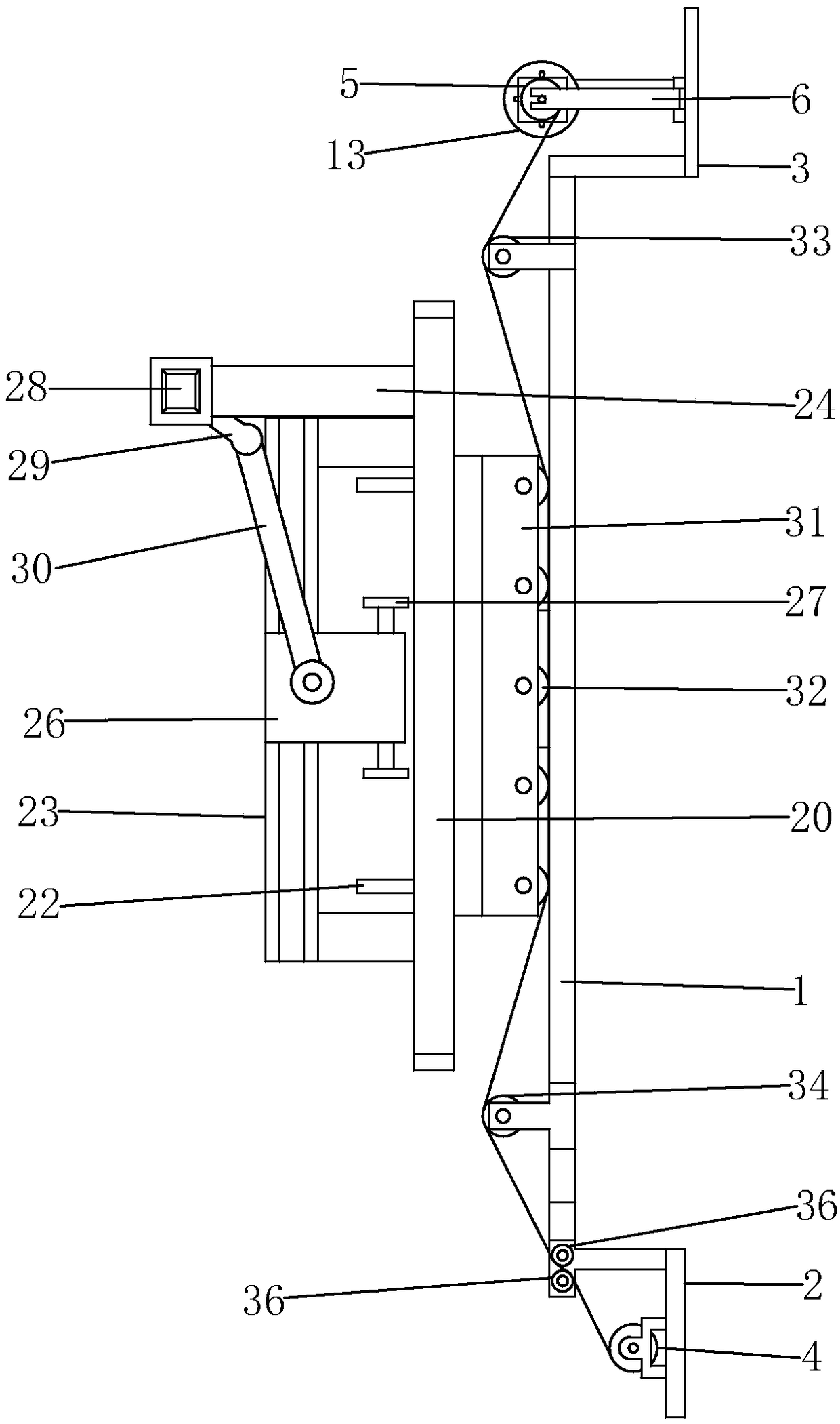 Textile fabric leveling device