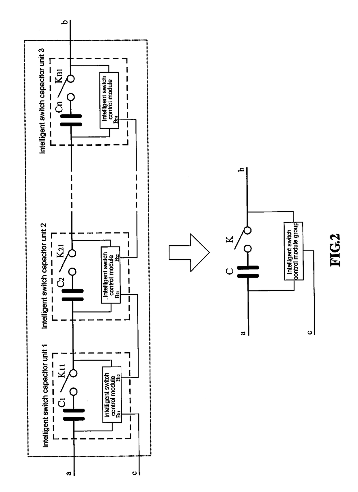 High-voltage intelligent switch alternating current capacitor