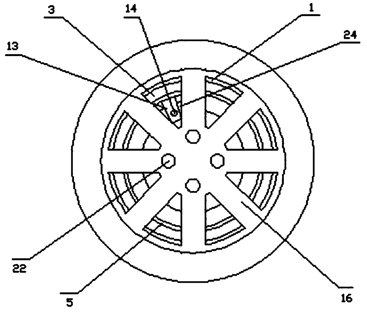 Brushless wheel hub motor used for new energy automobile