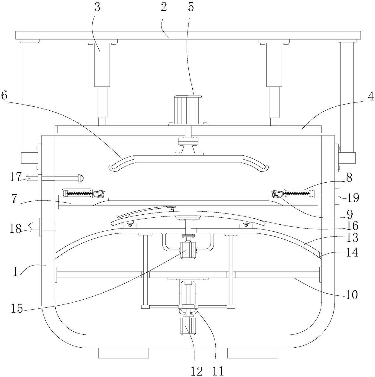 Dirt treatment equipment for circular floor mat